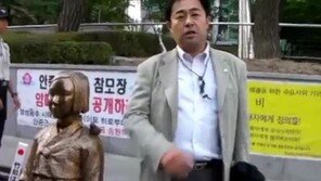 위안부소녀상 말뚝 테러, “이거 정신 나간X 아니야?”