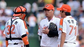 [포토] 류현진, 윤석민-김현수 투런포 허용에 ‘멘붕’