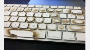 10년 동안 안 닦은 키보드 “손가락 닿은 부분만 반질반질”
