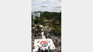 [SD포토] 태릉선수촌에 펼쳐진 서예 퍼포먼스