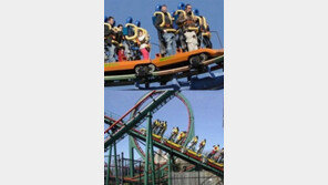 서서 타는 롤러코스터, ‘호기심에 탔다가는…’ 아찔