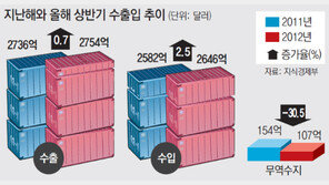 수출-수입 증가율 ‘뚝’… 올해 무역 1조달러 수성 ‘빨간불’