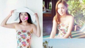 민효린, 과감한 수영복 자태 ‘옆구리가 뻥’ 