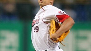 [포토] 최향남, 1-0 점수를 지켜내며 세이브 달성