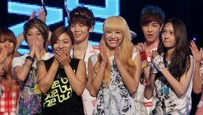 [포토] 에프엑스, 3주 연속 1위 ‘주체할 수 없는 기쁨’