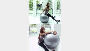 티아라 효민, 운동중 셀카 ‘쭉 뻗은 각선미’