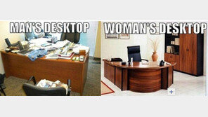 남녀 책상 비교, ‘깔끔vs산만’ 확연히 차이나네