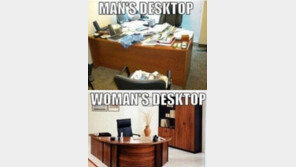 남녀 책상 비교, “男은 일하는 척만, 女는 일을 안한다” 폭소!