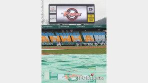 [포토] 한화-삼성, 우천 취소 ‘지긋지긋한 장마’