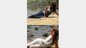 이효리, 해변누워 도발 포즈 ‘외국인 몸매’ 