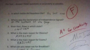 창의력 넘치는 시험지, 기발한 답변에 A+ ‘눈길’