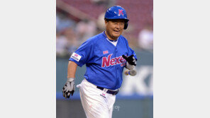 [포토] ‘한일 레전드 매치’ 김성한 ‘땅볼도 내공이 있어야된다구~’