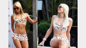 ‘섹시미녀’ 패리스힐튼, 비키니 자태 뽐냈지만… 몸매 굴욕!