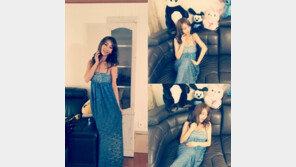 지나, 롱드레스 입고 소파서 화보 찍어…숨길 수 없는 ‘볼륨’ 자태