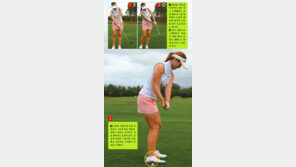 [르꼬끄골프와 함께 하는 김하늘의 실전 레슨] 공 굴릴땐 손목·체중이동 곧게∼