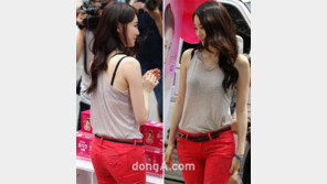 [SD포토]강민경, 상의 시스루+레드 스키니 ‘오묘한 조합’