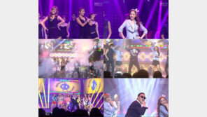 싸이 무대 걸그룹 총출동, “말춤도 걸그룹이 추니 예쁘네”