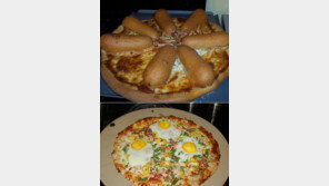 동네에서 시킨 치킨피자 이어 핫도그피자 화제 “이건 좀…”