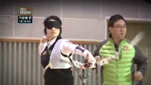 양궁 금메달 기보배, 눈감고 화살 쏴 풍선 ‘펑’ 