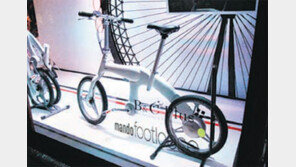 체인없는 전기자전거 만도, 英 런던에 전시