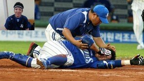 얼굴부상에도 땡볕투혼 조동찬 “40바늘? 아내 뱃속에 둘째가…”