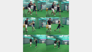 ‘G컵녀’ 수정, 아찔한 시구 연습 ‘적나라한 글래머 몸매’