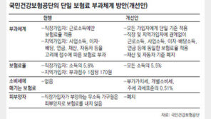 “건보료, 지역-직장 합쳐 모든 소득 기준 부과”