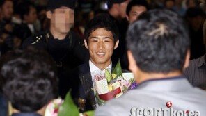 [포토] 양학선 박태환 귀국 ‘금의환향’