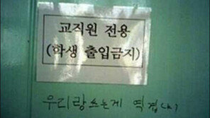 학생의 패기 넘치는 낙서 “걸리면 뼈도 못 추릴듯”