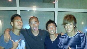 차두리 “남-북-일은 하나다!” 정대세-유키-유스케와 즐거운 한때