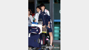 [포토] 김연경, 환영에 당황…‘방향을 잘못 잡았네!’