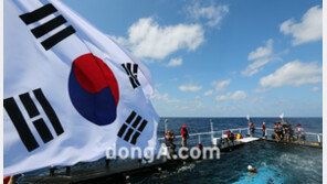 [SD포토] 독도 횡단 프로젝트, ‘화이팅!’