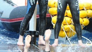 [SD포토] 김장훈, 입수 준비 완료 ‘가볼까?’