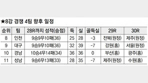 8위 인천, 남은 2게임 원정 ‘찜찜’ 11위 벼랑 끝 성남 “기적 꿈꾼다”