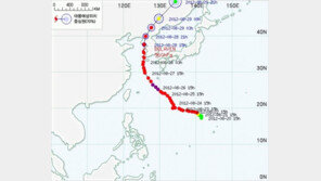 태풍 볼라벤 경로… 서울ㆍ수도권은 오후 9시까지 조심!