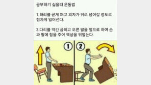 공부하기 싫을 때 운동법 등장… “진짜 운동법 맞아?”