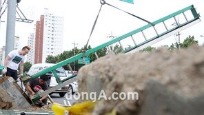 [SD포토] ‘태풍피해’ 볼라벤이 남긴 ‘어마어마한 흔적’