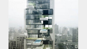 수영장 돌출 아파트 “공중 부양 수영? 상상만 해도 아찔”