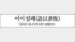 [김원중의 한자로 읽는 고전]<109>어이설패(語以泄敗)