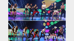 [포토] AOA-제아-B.A.P, 신명나는 말춤 배틀