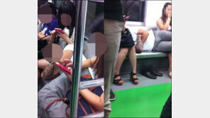 지하철 문신남 “두 여성 무릎 베고 쿨쿨” 에티켓 논란
