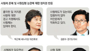 박근혜 “사형제 있어야”… 집행 찬반논쟁 정치권 달군다