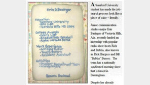 먹을 수 있는 이력서 ‘화제’… “아이디어 GOOD, 바로 합격!”