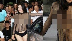 간루루가 망쳐놓은 中 모터쇼… “자동차 전시 아닌 가슴 전시회?”
