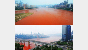 중국 양쯔강 온통 핏빛으로 물들어… 대체 무슨 징조?