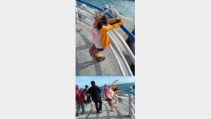 조여정, 베이글 몸매 비결 이거였어? 틈틈이 스트레칭