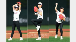 [포토] 채윤서, 섹시+도도+깜찍 3단 매력 시구