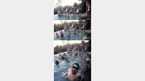 싸이, 미녀들과 수영장서 ‘돌발 댄스’ 포착