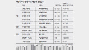 귀한 재건축… 알짜 10곳에 눈길 가네