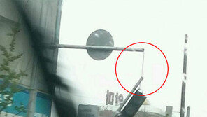 신호등 기둥 부러지는 등 영남지방  태풍 산바 피해 속출